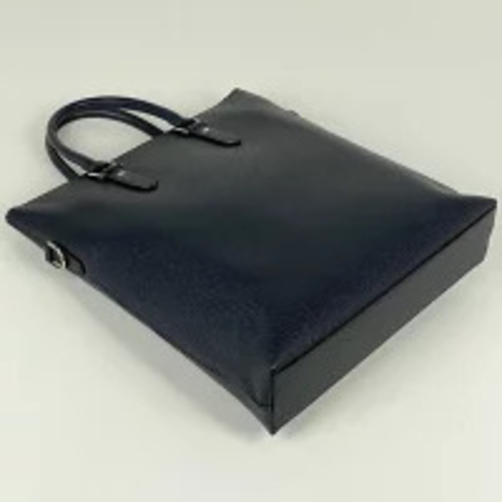 Louis Vuitton Tote Anton Marine Shoulder Taiga Blue Bag Leather - Picture 1 of 7